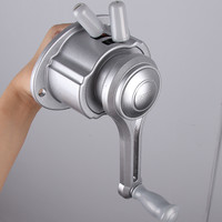 欧全（OUQUAN）晾衣架手摇器手动配件双杆式升降铁摇手器通用款阳台升降凉晒衣架 优雅银双杆手摇器