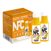 福兰农庄 果汁饮料NFC橙汁苹果葡萄水蜜桃芒果100%果汁300ml*6瓶装