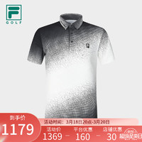 FILA 斐乐 男子针织短袖POLO衫2024春高尔夫运动防晒上衣 满印一-ZA 185/104A/XXL