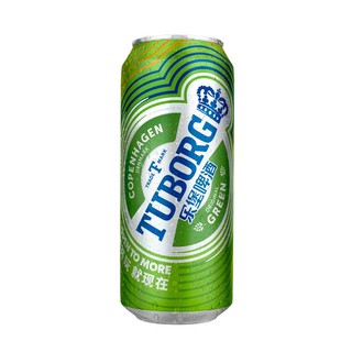 乐堡啤酒Tuborg500ml24罐嘉士伯清爽型拉格小麦啤酒【多人团