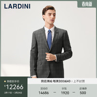 LARDINI意大利loropiana面料威尔士格羊毛商务四季正装职业西装套装 深灰色 46