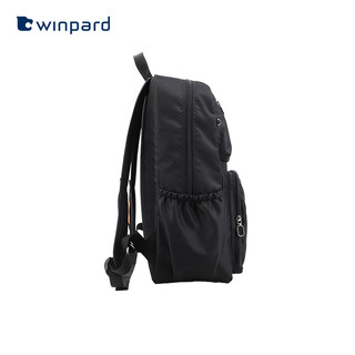 威豹双肩包韩版时尚休闲商务电脑包书包简约旅游背包潮 黑色