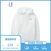 :CHOCOOLATE it 款连帽拉链卫衣2024春季活力潮流LSWU210 WHX/白色 XS