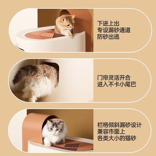 猫砂盆超大号猫沙盆子全半封闭式猫厕所防外溅隔臭屎盆幼猫咪用品