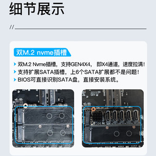 FISUSEN 飞速讯软路由4口2.5G+2万兆光口 i3-1215U 单主板+8A电源