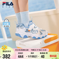 FILA斐乐儿童童鞋2024夏季小童男童儿童复古跑鞋跑步鞋 羊绒蓝/斐乐白-CW 28码(内长17.5cm)