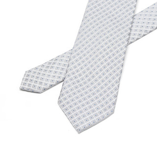 雅戈尔领带男真丝提花领带真丝材质时尚廓形裁剪提花图案质感有型 浅灰 散装
