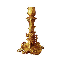 加安加丽 法式浪漫烛台欧式轻奢复古天使金色摆件美式银色餐桌蜡烛灯装饰品