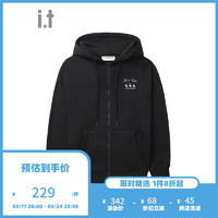 :CHOCOOLATE it 款连帽拉链卫衣2024春季活力潮流LSWU210 BKX/黑色 M