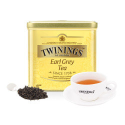 twinings川宁英国twinings川宁进口伯爵红茶500g罐散茶铁罐装茶叶佛手