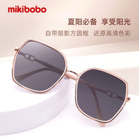 mikibobo 米奇啵啵 开车防UV大框显瘦偏光墨镜 米白色框