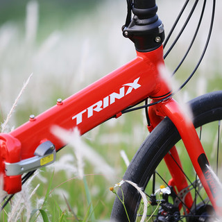 TRINX 千里达 飞鸟2.0  R2000 折叠自行车16速-灰黑红