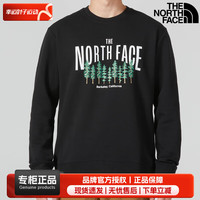 The North Face北面男装 秋款运动服跑步训练上衣圆领休闲卫衣套头衫 81MRJK3 L