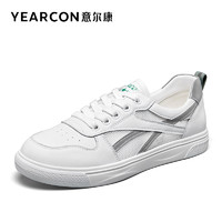 YEARCON 意尔康 女鞋春夏季平底低帮单鞋潮流百搭休闲板鞋时尚小白鞋女士