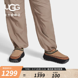 UGG 夏季男女同款舒适休闲厚底轮胎底一脚蹬懒人鞋 1155650 SNDB | 沙色/黑色 37