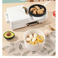欧芬莱五合一早餐机 三明治早餐机多士炉面包机电饼铛电热锅电火锅