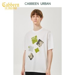 Cabbeen 卡宾 商场同款卡宾都市男装色块印花T恤夏新款休闲短袖2222132003