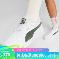 PUMA 彪马 男女同款 生活系列 板鞋 387327-07白-军绿色 41UK7.5