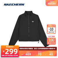 斯凯奇Skechers舒适休闲运动外套L224W042 碳黑/0018 XL 