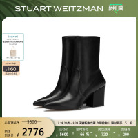 SW AVENUE 75  BLOCK SOCK BOOTIE 尖头弹力靴袜靴瘦瘦靴短靴女 黑 SW3901008-BLK 34.5