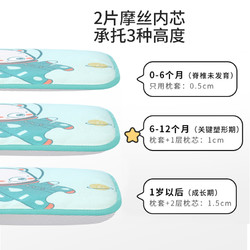 卡萌贝 婴儿枕头0到6个月以上-1岁云片枕夏季凉席冰丝宝宝儿童透气新生儿