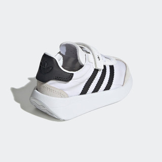 adidas COUNTRY XLG经典魔术贴学步鞋小白鞋男婴童阿迪达斯三叶草 白/浅灰/黑 26码