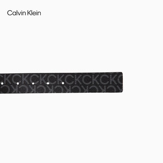 Calvin Klein Jeans24春夏男士双面用休闲字母带扣满印皮带腰带ZM02642 01R-字母满印黑 90cm