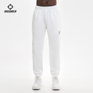 准者运动套装男子2024年春季男士针织休闲套装宽松外套 纯正白-长裤 2XL/185