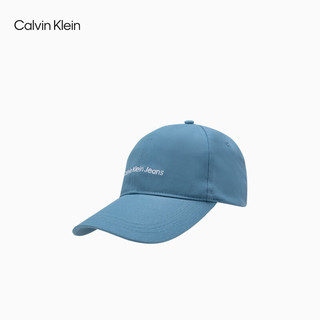 Calvin Klein Jeans24春夏男女同款刺绣字母纯棉弯檐休闲运动棒球帽HX0322 436-云山蓝 OS