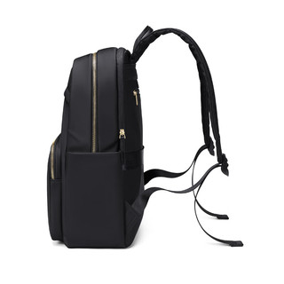 高尔夫（GOLF）双肩电脑背包15英寸手提笔记本包女旅行商务出差包大书包苹果 款式3#优雅黑