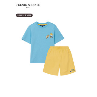 Teenie Weenie Kids小熊童装24春夏男女童轻薄舒适两件套装 蓝色 140cm