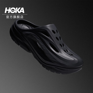 HOKA ONE ONE男女鞋夏季奥拉MULE 舒缓拖鞋ORA RECOVERY MULE运动 黑色/黑色 36