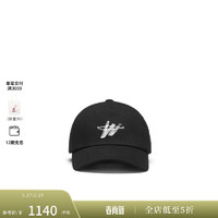 WE11DONE【明星同款】中性男女同款经典WD字母logo印花棒球帽子 黑色 OS