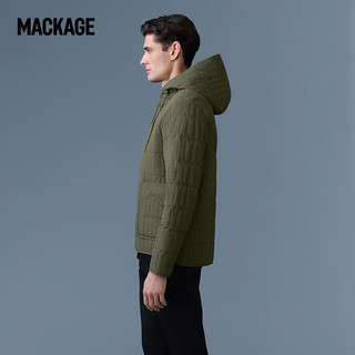 MACKAGE复古绗缝系列-男士 MILES保暖羽绒服夹克外套24春夏 橄榄绿 42