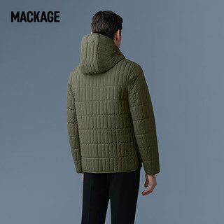 MACKAGE复古绗缝系列-男士 MILES保暖羽绒服夹克外套24春夏 橄榄绿 42