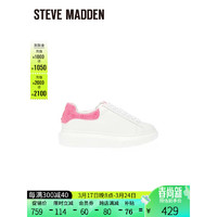 史蒂夫·马登 STEVE MADDEN/思美登2024春季平底时尚休闲运动鞋小白鞋 GAZE-R 白粉色 38