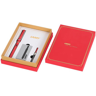 凌美（LAMY） 德国 狩猎者钢笔墨水笔笔礼盒套装年货礼盒 含吸墨器+墨胆 拾光礼盒 亮红色F尖 亮红色（拾光礼盒-不含墨水）