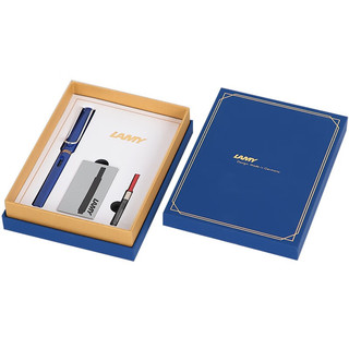 凌美（LAMY） 德国 狩猎者钢笔墨水笔笔礼盒套装年货礼盒 含吸墨器+墨胆 拾光礼盒 宝石蓝EF尖