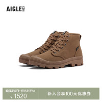 AIGLE艾高高帮橡鞋2024年春夏户外休闲运动舒适时尚男女同款 棕色 NA824 40