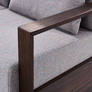光明家具实木沙发现代简约风极简家具大小户型沙发组合3804 1+2+3 单+双+三组合套装