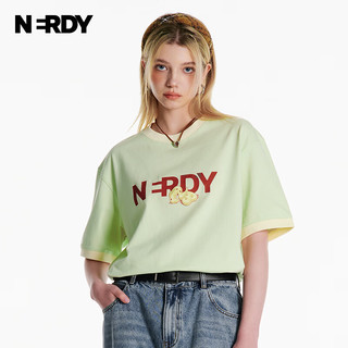 NERDY2024春夏零食系列短袖T恤女 深红色 M