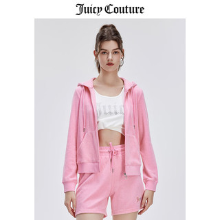 Juicy Couture 橘滋 彩色渐变Logo毛巾布美式休闲运动显瘦女式外套 藏青 S