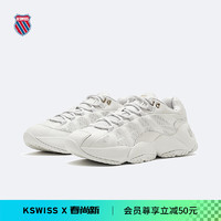 盖世威（K·SWISS）男女老爹鞋 24春季时尚百搭运动休闲鞋 9220-U 100温布尔登白/梦幻金 37.5