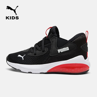 彪马（PUMA）儿童男女中童休闲鞋一脚蹬设计网面透气舒适运动鞋 黑色 -红色-彪马白 31