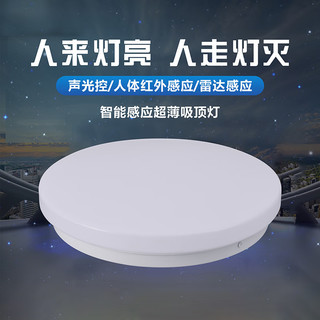 HDled吸顶灯简约现代阳台灯走廊玄关楼道圆形亚克力物业灯具24W白光