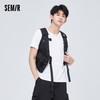 森马（Semir）森马【基础版型】短袖T恤男纯色打底衫夏季休闲修身纯棉上衣 【漂白】10007 175/92A/L