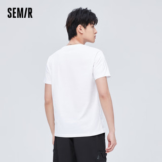 森马（Semir）森马【基础版型】短袖T恤男纯色打底衫夏季休闲修身纯棉上衣 【漂白】10007 175/92A/L