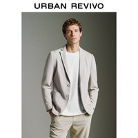 UR2024春季男装时尚轻商务通勤单排扣西装外套UMU140013 浅灰 M