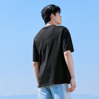 Semir 森马 短袖T恤男夏季休闲潮流圆领上衣集合 H款-黑色 170/88A/M