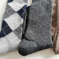 袜子女潮款长筒袜女及膝秋冬款兔毛黑色袜子女中长款四季款